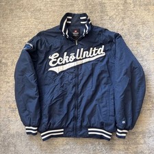 Eckō Unltd. Blue Nylon Varsity Bomber Jacket...
