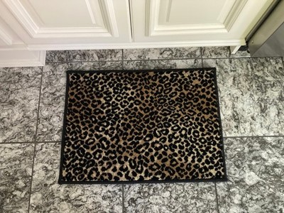 RARE RALPH LAUREN 16X22 HUTCHINSON CHEETAH LEOPARD THROW SCATTER RUG CARPET MAT