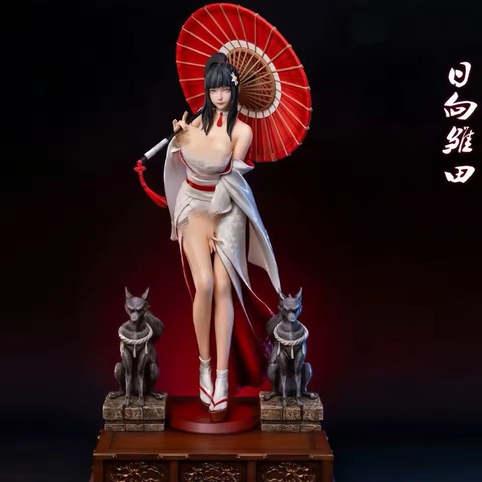 Statue Hinata Hyuga 60 cm en résine de collection haute qualité pour salon de geek