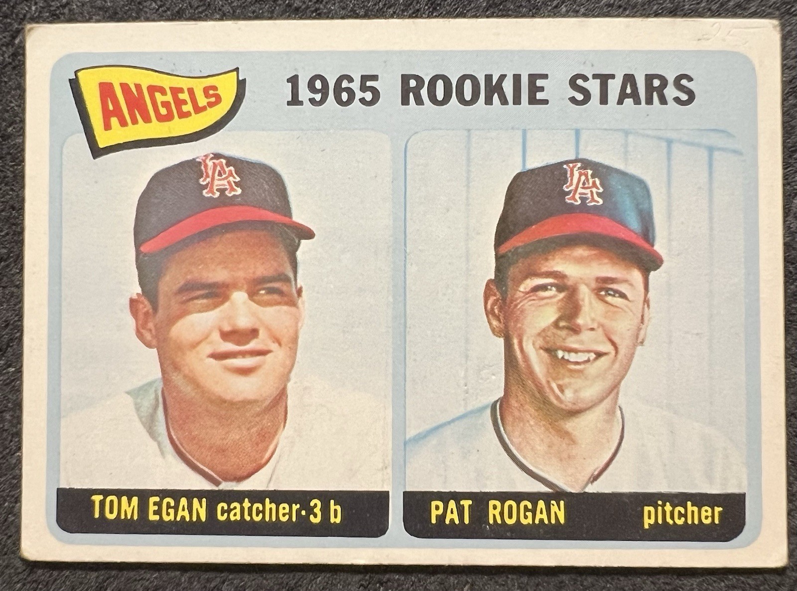 1965 TOPPS ANGELS ROOKIE STARS TOM EGAN/PAT ROGAN #486 VG/EX