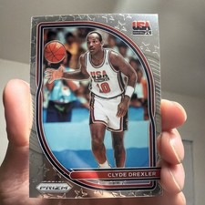 2020-21 Panini Prizm Clyde Drexler Team USA Silver Prizm #6
