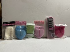 Lot If Make Up Remover Pads And Sponges And A Makeup Brush Drying Rack