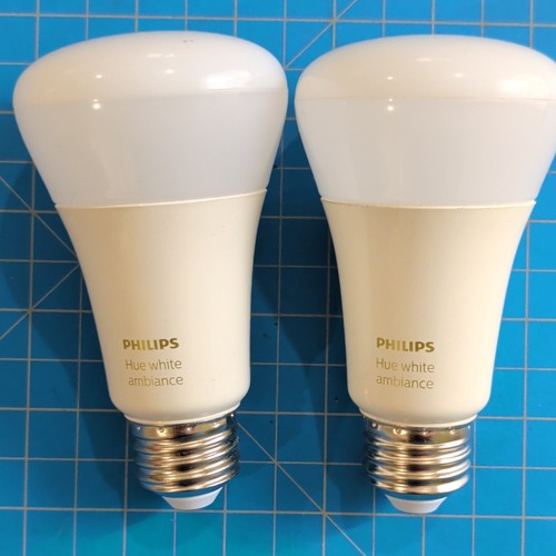 Philips Hue White Ambiance A19 Smart LED Bulbs 2-Pack 800lm 10W 2200-6500K