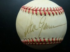 Peter Gammons Signed American League Ball with Case & COA