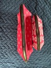 Cosmetic /Make Up Bags, Zipper Closure, Rose/Pink with Hearts & Lips — photo 4