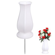 Cemetery Grave Vase for Fresh/Artificial Flowers,Memorial Flowers Holders wit...