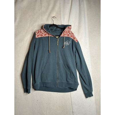 Howler Bros The Palometa Club Full Zip Hoodie Blue Southwestern Mens XL