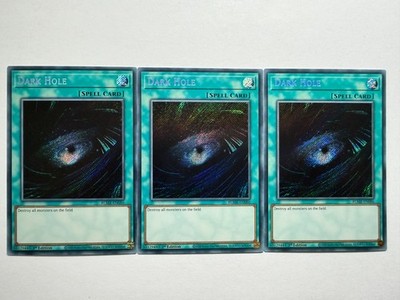 3 x Dunkles Loch BLMR-DE086 Secret Rare 1. Auflage YuGiOh Playset NM