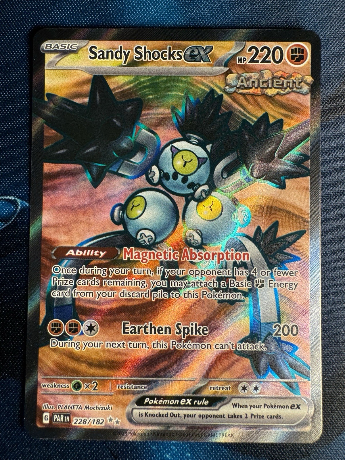 Sandy Shocks EX 228/182 Paradox Rift Full Art Ultra Rare Near Mint/Mint Fresh