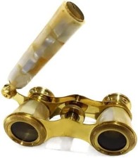 Vintage Brass Mother of Pearl Opera Glasses Binoculars for Adults Kids Gift item
