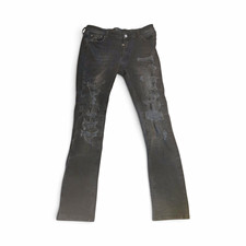 AMIRI Men's Black Distressed Skinny Slim Dark Wash Denim Jeans 5-Pocket