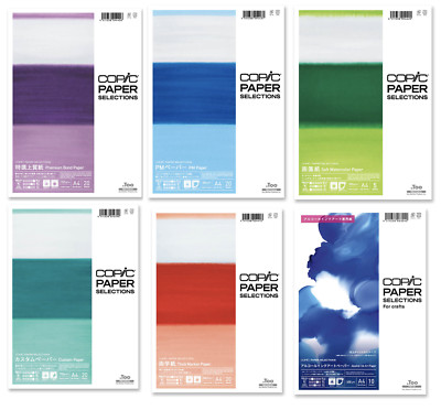 COPiC Paper Selections A4size 6types Bond/PM/Custom/Thick/Watercolor/Ink Art F/S