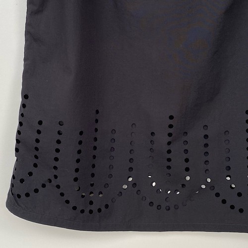 GAP Small Laser Cut Out Tank Top Shell Layer Sleeveless Cotton Blend Black - Picture 4 of 4