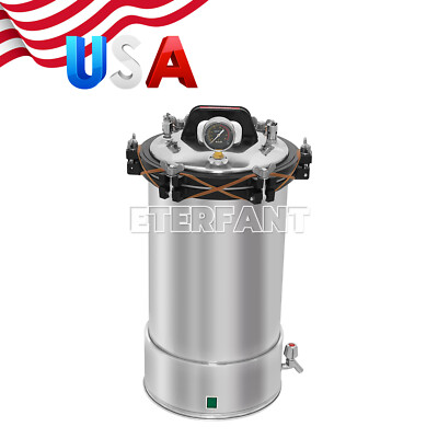 #ad Dental 24L Portable Pressure Stainless Steel Steam Sterilizer Electric Heating $299.99