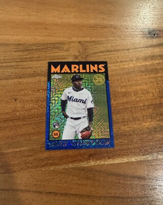Jazz Chisholm 2021 Topps Silver Pack Chrome Blue Refractor /150 Rookie NRMT+ RC