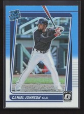 2021 Donruss Optic Rated Rookie Carolina Blue & White Prizm Daniel Johnson #96