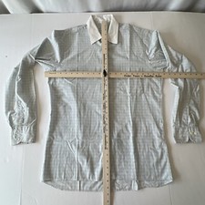 Christian Dior Chemises Button Up Shirt Mens Large 15.5 34/35 Blue / White Check