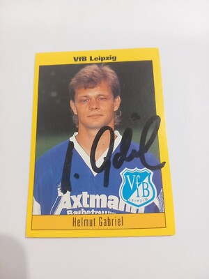 Panini sticker signed Helmut Gabriel VfB Leipzig New