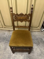 Sedia In Noce Intagliato In Stile Rinascimentale Inizi ‘900