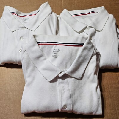 French Toast Chef Uniform Shortsleeved Polo Shirts Adult Size 2XL White Lot Of 3