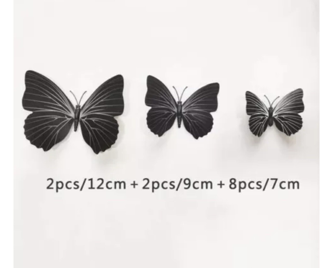 12 x 3D Butterfly Wall Sticker Wall Decor Bedroom Decoration Black Pink White eBay