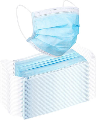 Be Smart Get Prepared 50 Pcs FACE MASK, 3 Ply Protective Barrier, Single Use, Di
