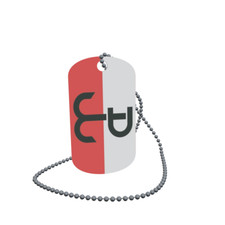 Dog Tag Flag Bunting Poland Home Army Dog Tag Aluminium 30 x 50mm