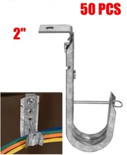 50 Pcs 2" J Hook Ceiling Mount Hanger CAT6 CAT5 Network Wire Cable Management