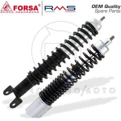 FORSA COPPIA AMMORTIZZATORI ANTERIORE MOLLA NERA + POSTERIORE VESPA PX 125 150 200