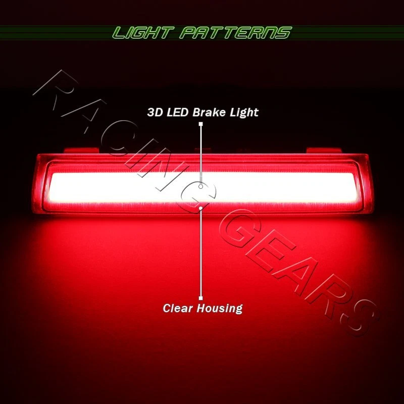 LENTE TRANSPARENTE TERCERA BARRA LED LUZ FRENO TRASERO AJUSTE 00-06 GMC YUKON XL 1500 2500 Foto 4 de 4