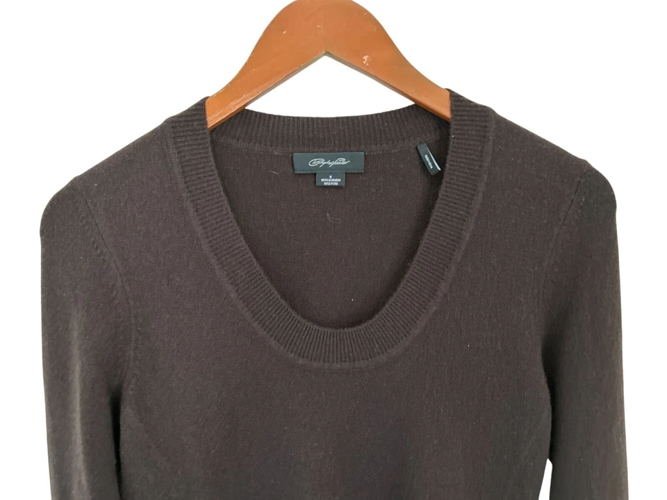 Christopher Fischer 100 Cashmere Sweater Crewneck Brown Size Small - Image 3 of 4