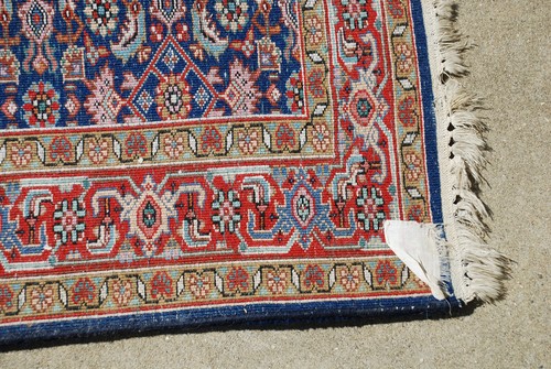 Alfombra vintage Estate Find hecha a mano? Alfombra geométrica oriental de lana 31"x5' origen de ayuda - Imagen 13 de 17