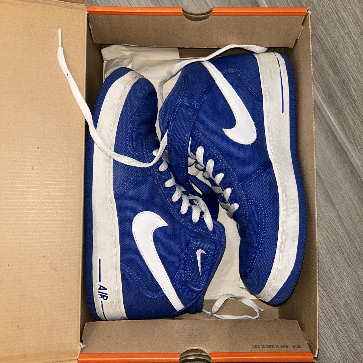 Size 10.5 - Nike Air Force 1 Mid Blue 2003 | eBay