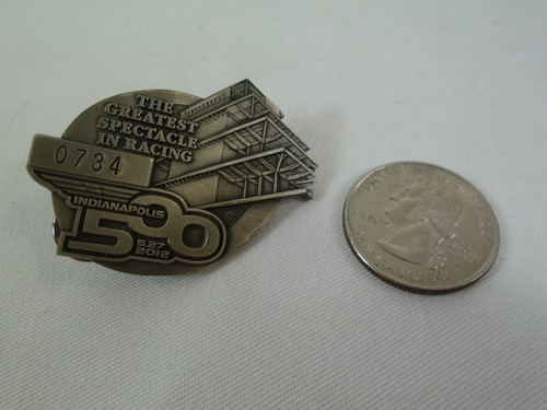 2012 Indianapolis 500 Silver Pit Badge #0734 Dario Franchitti Ganassi Racing - Picture 3 of 6
