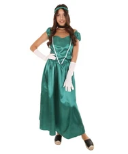 Women’s Aristocrat Socialite Dress Costume | 20’s Costumes Dark Green HC-1174