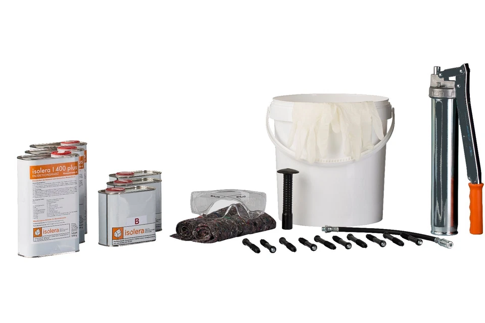 ISOLERA Rissabdichtung, Risse verpressen, nasser Keller abdichten für trockene Wände
