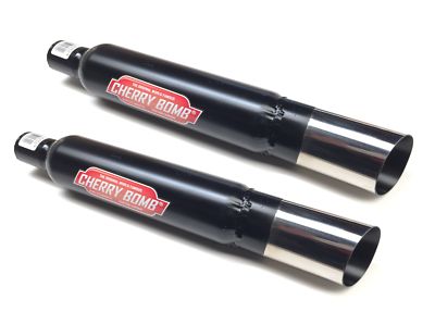 2x Cherry Bomb Slash Cut schwarz 3,5'' Endschalldämpfer - 5 JAHRE GARANTIE
