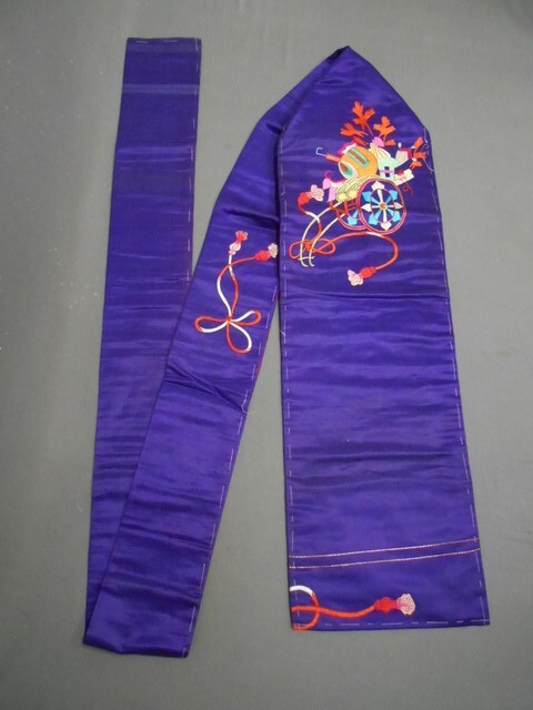 Japanese Vintage Nagoya Obi Embroidered of Treasures Pattern | eBay