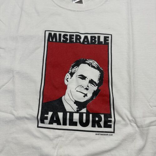Vintage Bush T Shirt Mens 2XL George W Miserable … - image 1
