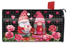 Valentine's Gnomes Humor Magnetic Mailbox Cover Standard Briarwood Lane