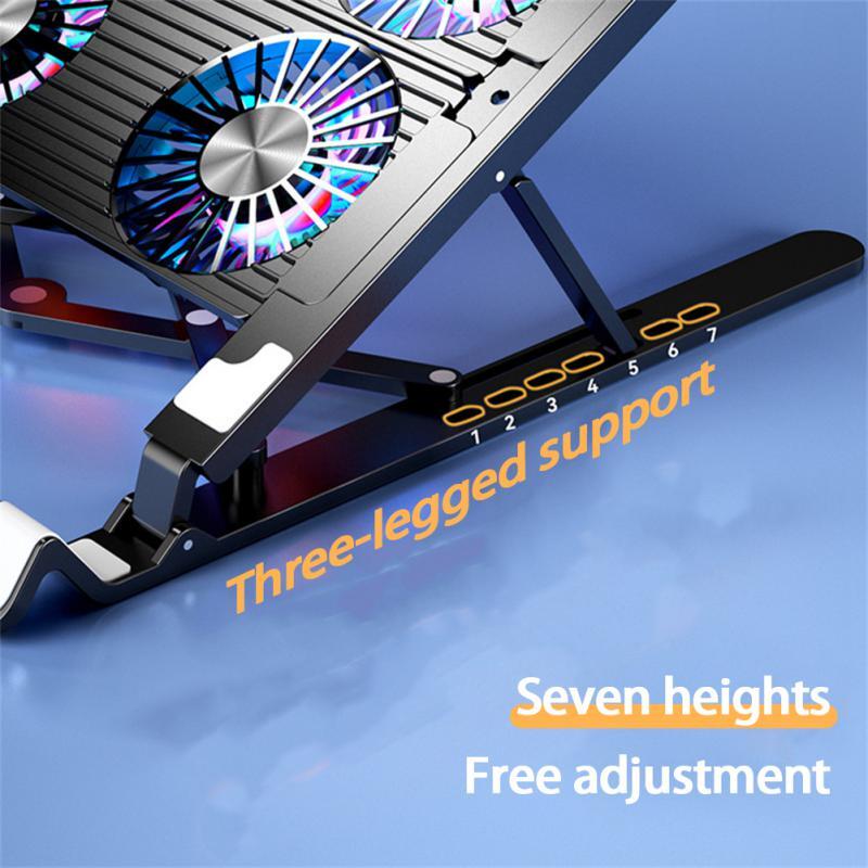 14-inch cooling stand with USB fans for MacBook and laptop heat dissipation  -image