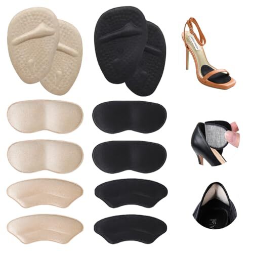 6 Paar Absatzgriffe schwarz + beige (4 Paar Absatzgriffe + 2 Paar Schuhpolster) - Bild 1 von 4