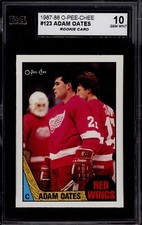 1987-88 OPC #123 ADAM OATES ROOKIE CARD KSA 10 GEM MINT
