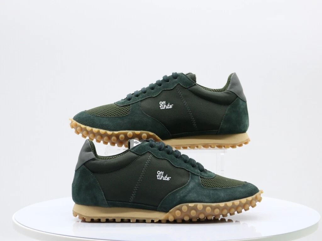 OFF WHITE c/o VIRGIL ABLOH MILITARY GREEN RUNNING SNEAKERS MENS WOMENS RRP  £375