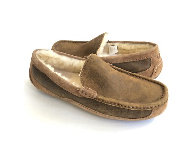 UGG ASCOT BOMBER CHESTNUT SUEDE SHEARLING MOCCASIN SHOE US  display picture 2