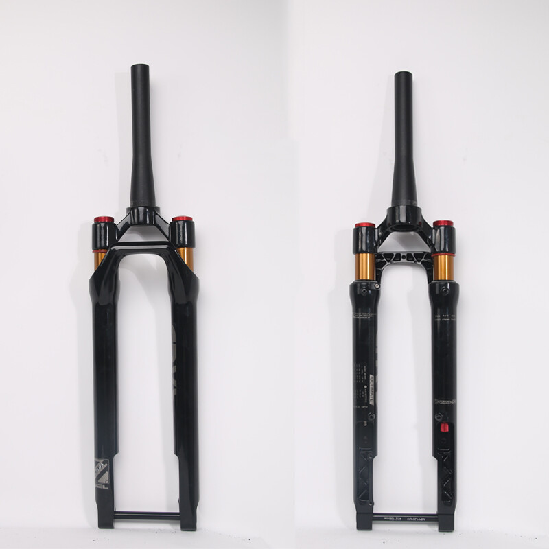 Horquilla cónica suspensión 700C 45 mm desplazamiento 40 mm recorrido 100*12 mm eje pasante grava