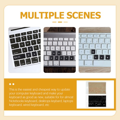 2 Sheets Tastaturaufkleber Laptop-Tastaturaufkleber Für Tastaturbuchstaben - Afbeelding 5 van 11
