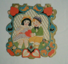 Vintage Valentine card- Used, Made in the USA , Childrens/school style, folded