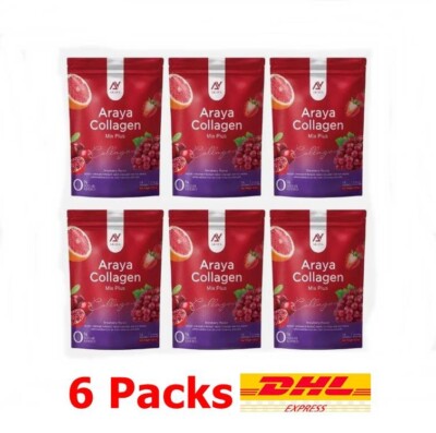 6x Araya Collagen Mixplus Bright skin aura tighten delicious fragrant taste