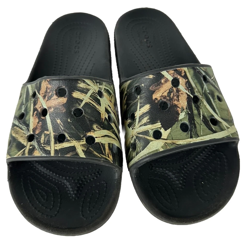 Crocs x Realtree Men's Size 6 Rubber Slides Camo Print Dual Comfort - Image 2 of 4